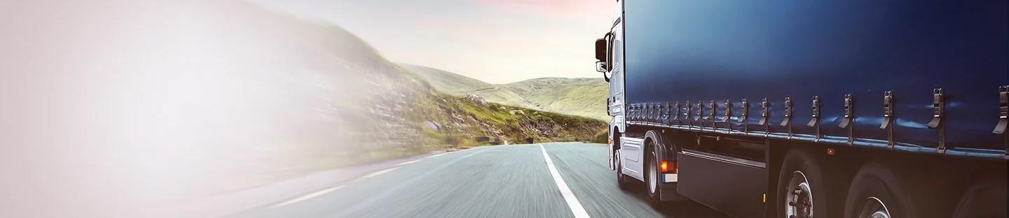 Semi-truck on the highway — over-the-road freight